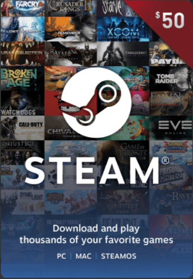 Steam Gift Card 50 USD (USA) Steam Digital Code