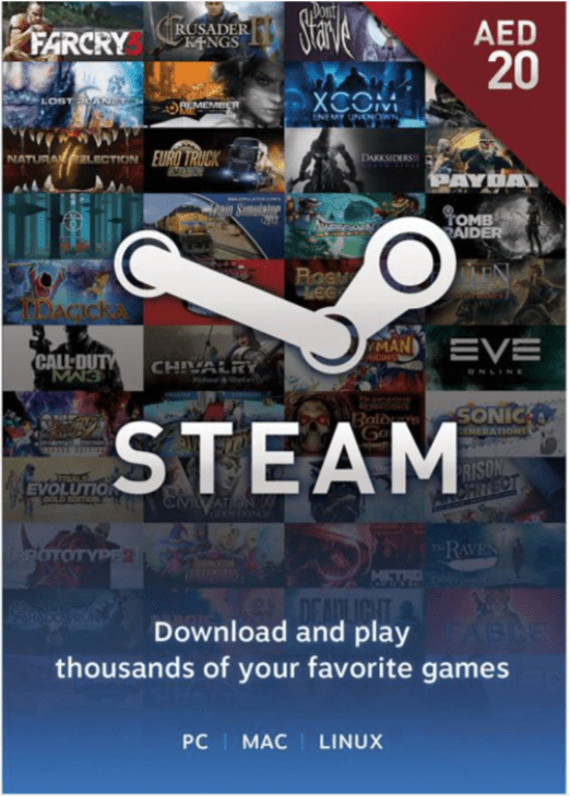 Steam Gift Card 20 AED (UAE) Steam Digital Code