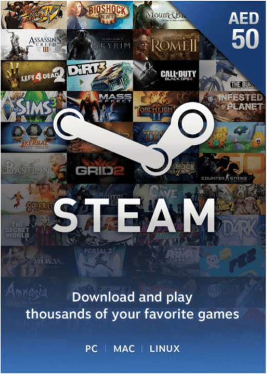 Steam Gift Card 50 AED (UAE) Steam Digital Code
