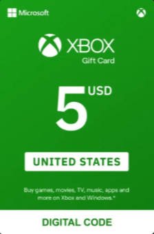 Xbox Gift Card 5 USD (USA) | Xbox Digital Code