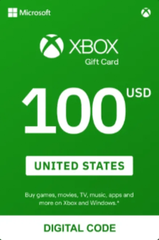 Xbox Gift Card 100 USD (USA) | Xbox Digital Code